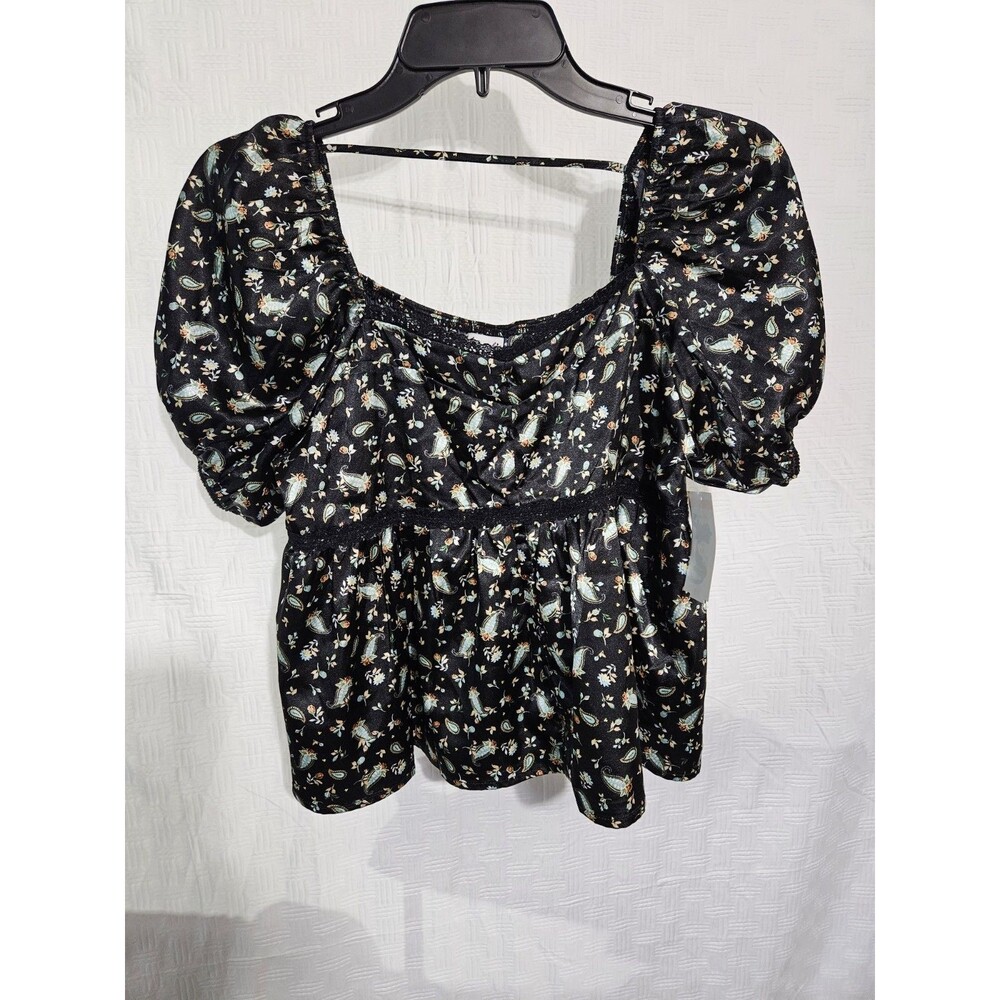 Love Fire Floral Print Blouse Womens XL
